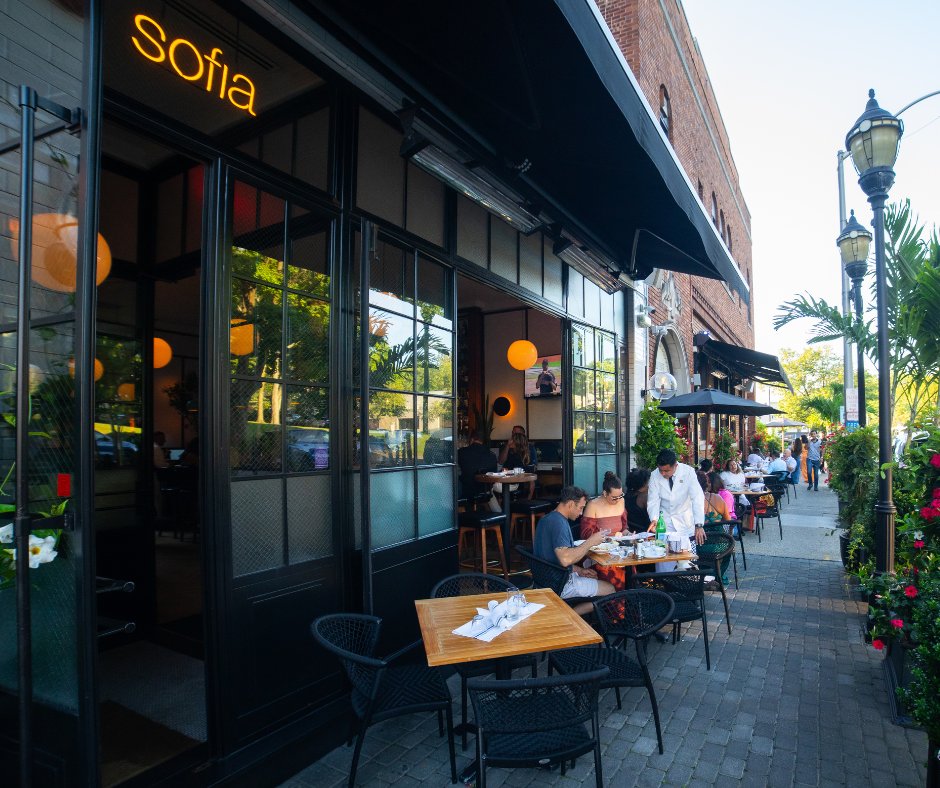 Elegant dinner table at Sofia Restaurant